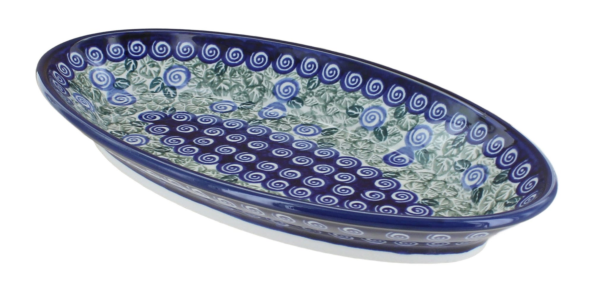 Zaklady Seaside Swirl Small Serving Piece — Polish Pottery