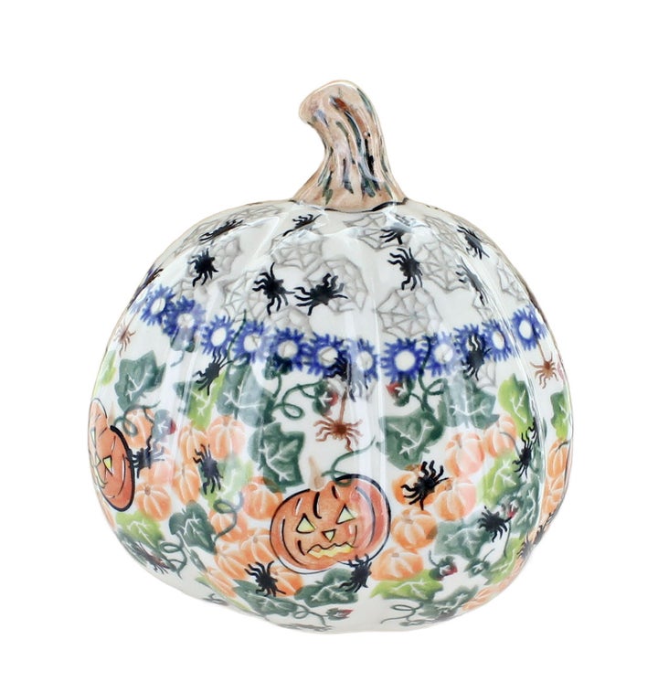 Vena Pumpkins Luminary — Polish Pottery