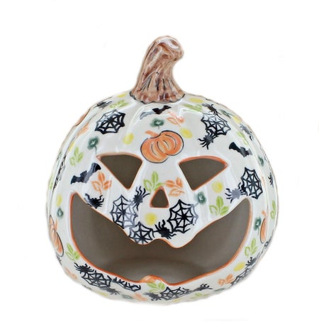 Vena Pumpkins Luminary — Polish Pottery