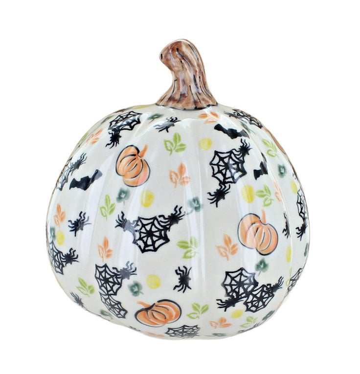Detail image of Vena Pumpkins Luminary — Polish Pottery