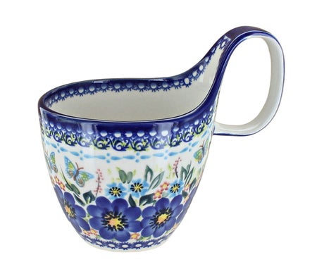 Vena Garden of Blue Dining Plates & Bowls — Polish Pottery