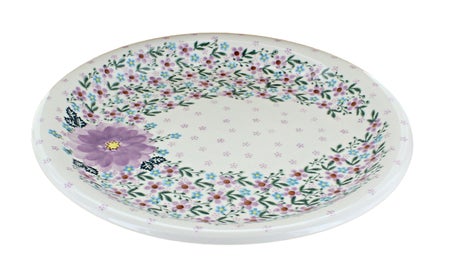 Vena Lilac Garden Large Serving Piece — Polish Pottery
