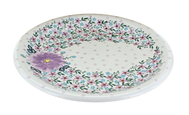 Vena Lilac Garden Large Serving Piece — Polish Pottery