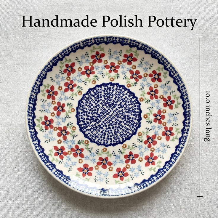 Detail image of Manufaktura Red Poppy Countertop Accessories — Polish Pottery