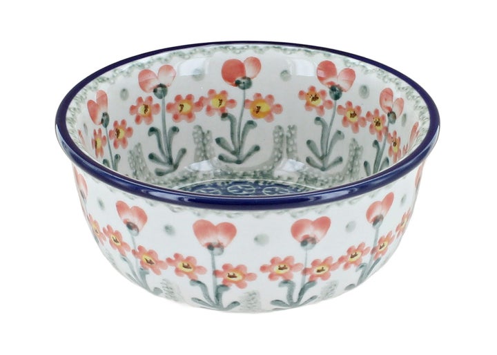 Ceramika Artystyczna Peach Posy Petite Bowl/Dish — Polish Pottery