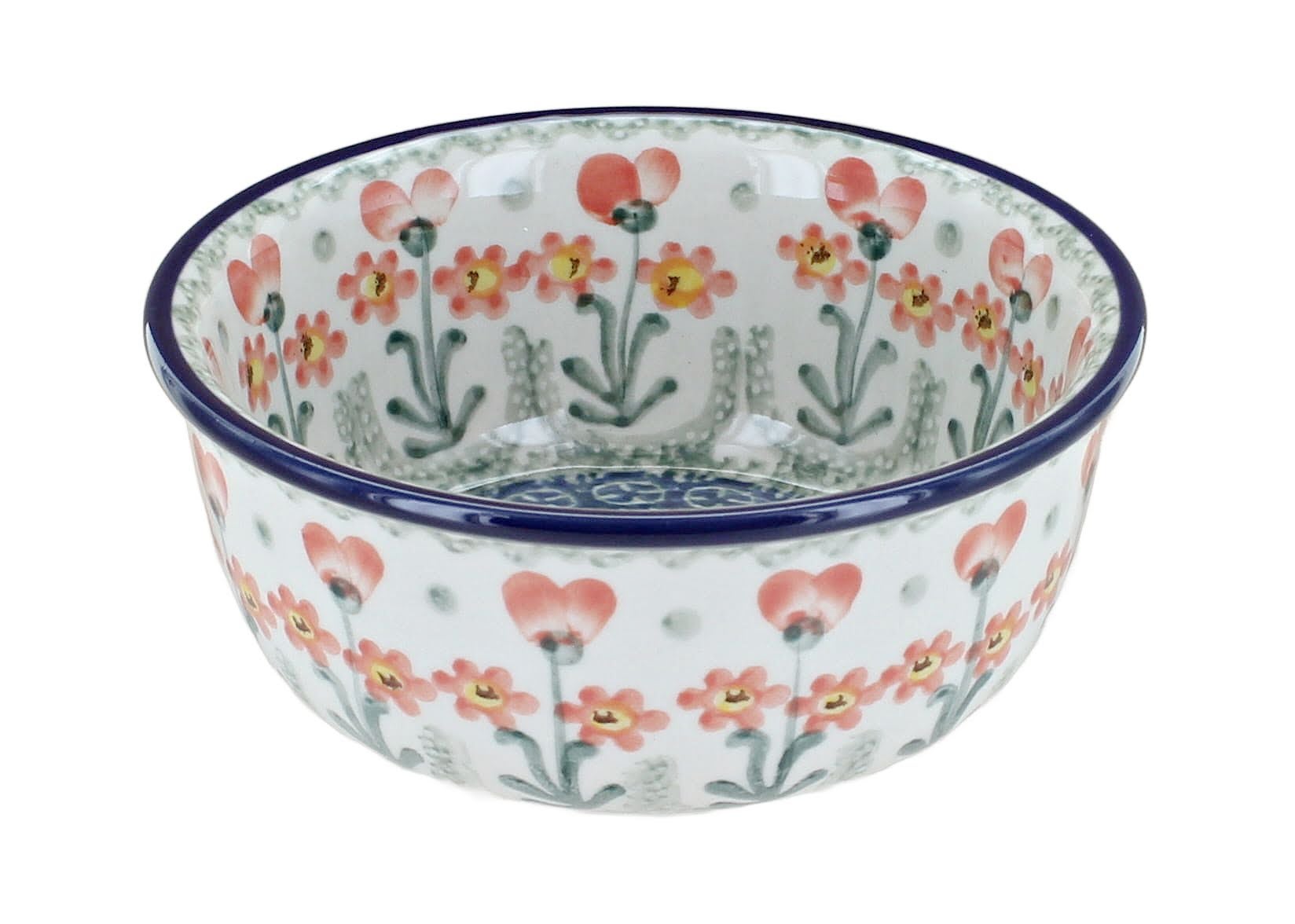 Ceramika Artystyczna Peach Posy Petite Bowl/Dish — Polish Pottery