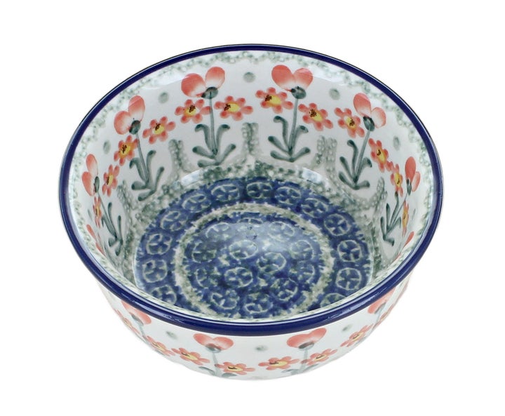 Ceramika Artystyczna Peach Posy Petite Bowl/Dish — Polish Pottery