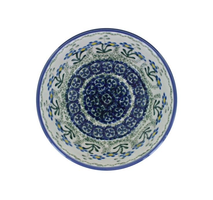 Detail image of Ceramika Artystyczna Blue Posy Dining Plates & Bowls — Polish Pottery