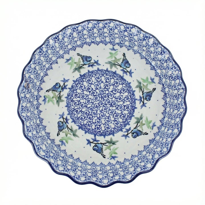 Ceramika Artystyczna Mockingbird Pie Plate — Polish Pottery