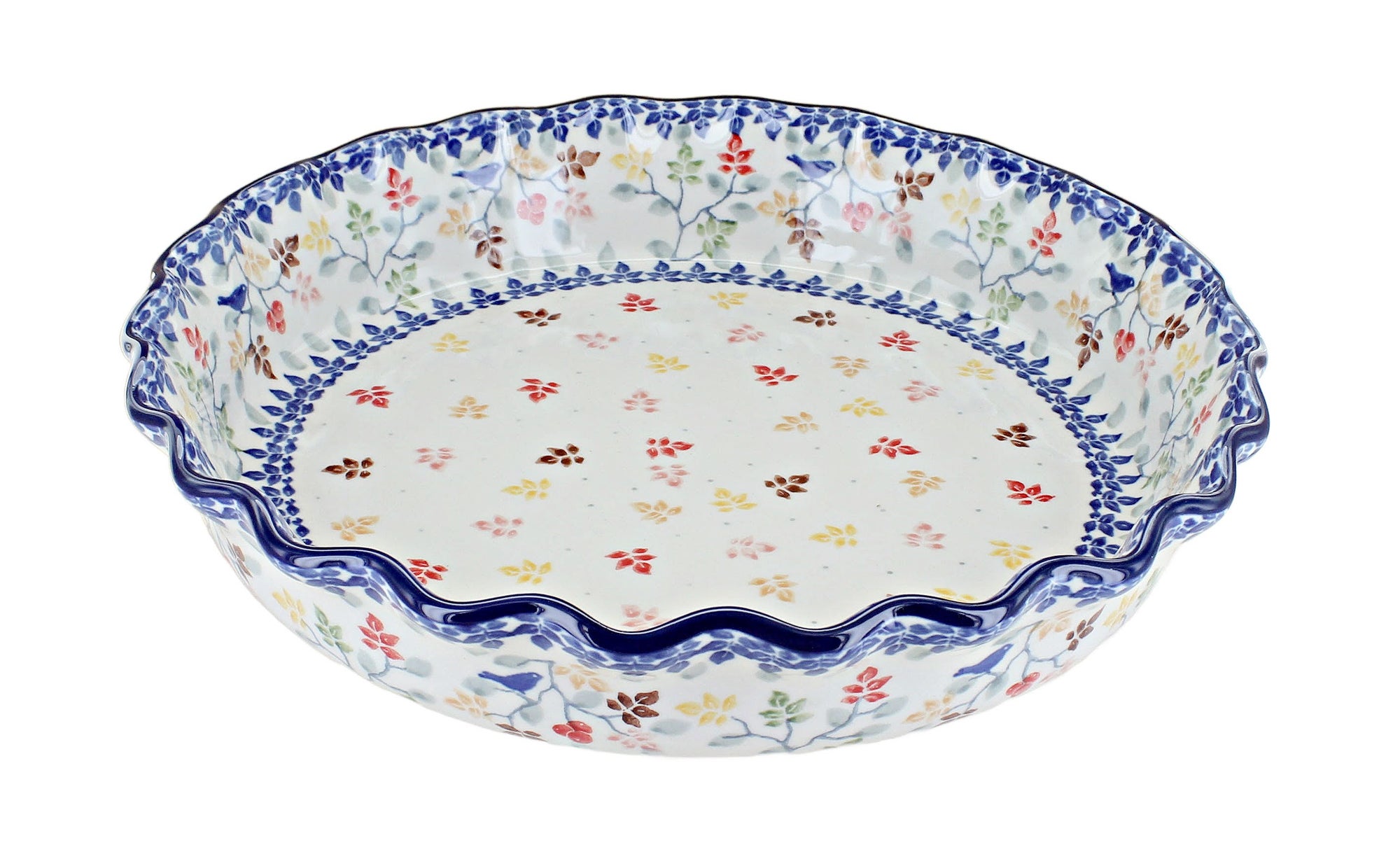 Ceramika Artystyczna Autumn Grove Pie Plate — Polish Pottery