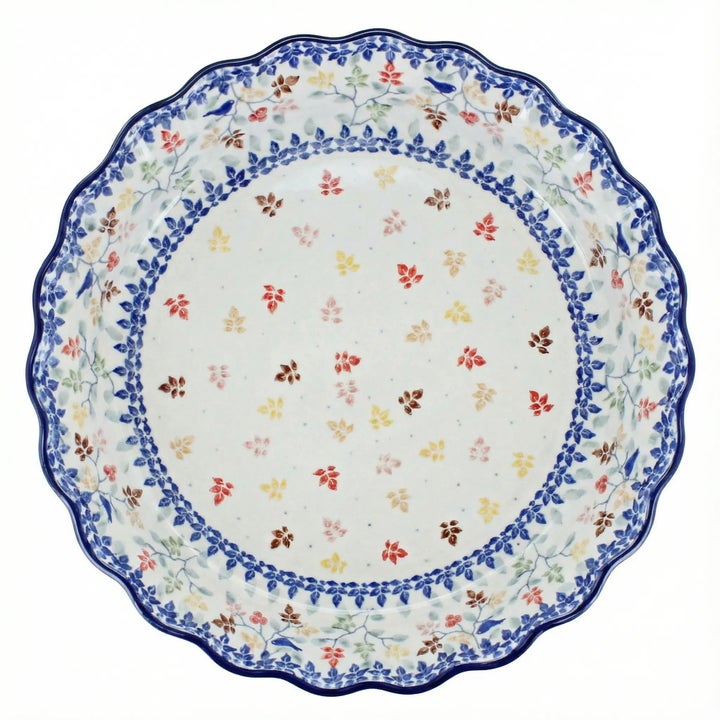 Ceramika Artystyczna Autumn Grove Pie Plate — Polish Pottery