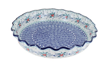 Ceramika Artystyczna December Joy Pie Plate — Polish Pottery