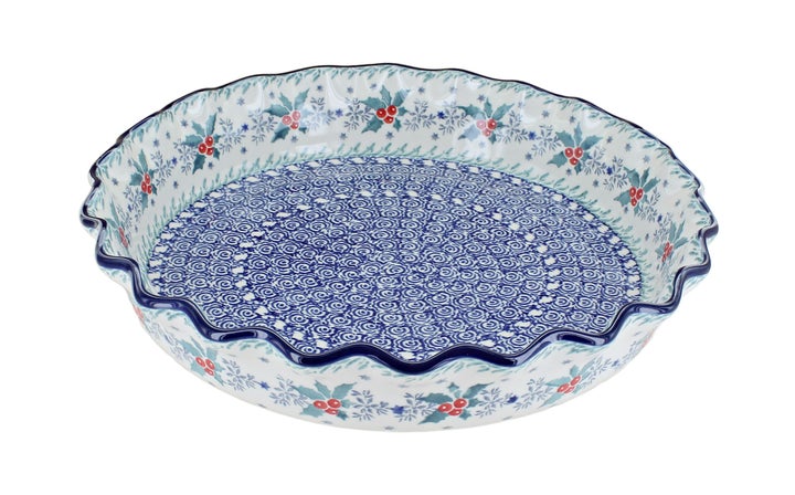 Ceramika Artystyczna December Joy Pie Plate — Polish Pottery