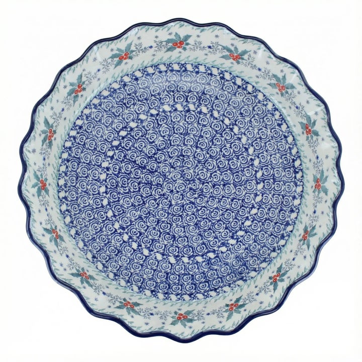 Ceramika Artystyczna December Joy Pie Plate — Polish Pottery