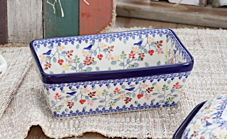 Detail image of Ceramika Artystyczna Autumn Grove Loaf Baker — Polish Pottery