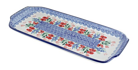 Ceramika Artystyczna Dreaming of Poppies Small Serving Piece — Polish Pottery