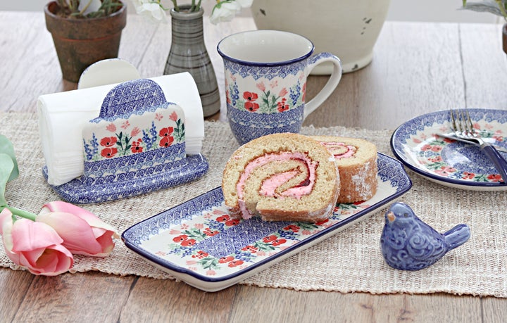 Ceramika Artystyczna Dreaming of Poppies Small Serving Piece — Polish Pottery