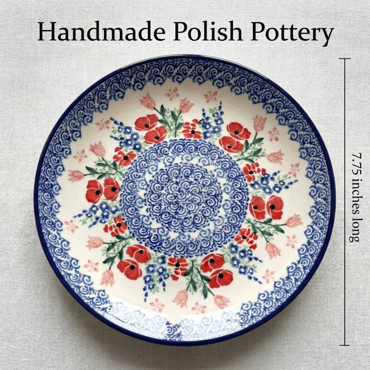 Detail image of Ceramika Artystyczna Dreaming of Poppies Dining Plates & Bowls — Polish Pottery