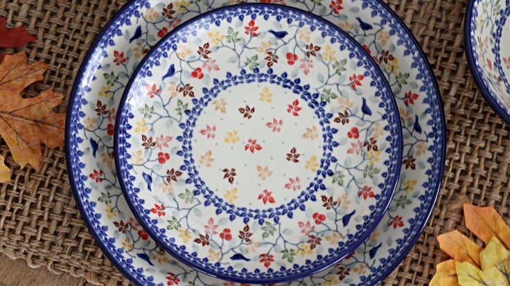 Detail image of Ceramika Artystyczna Autumn Grove Dining Plates & Bowls — Polish Pottery