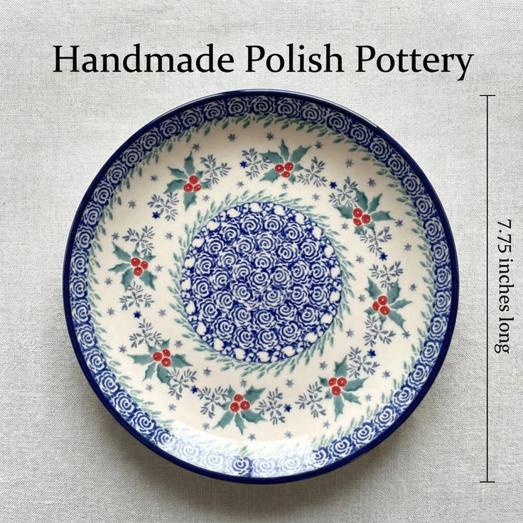 Detail image of Ceramika Artystyczna December Joy Dining Plates & Bowls — Polish Pottery