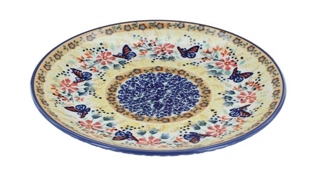 Manufaktura Blue Butterfly Dining Plates & Bowls — Polish Pottery