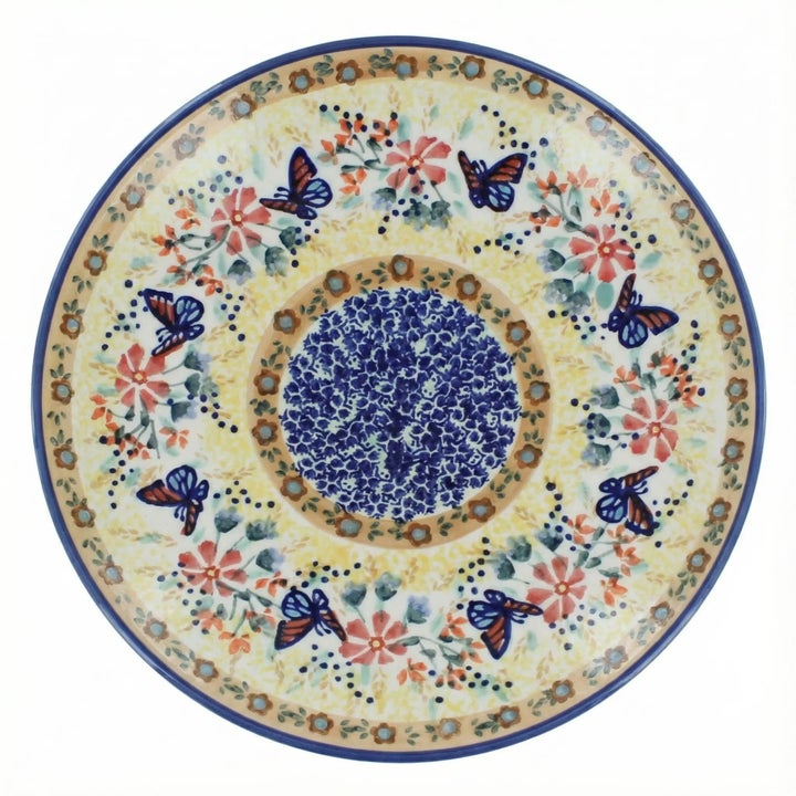 Manufaktura Blue Butterfly Dining Plates & Bowls — Polish Pottery