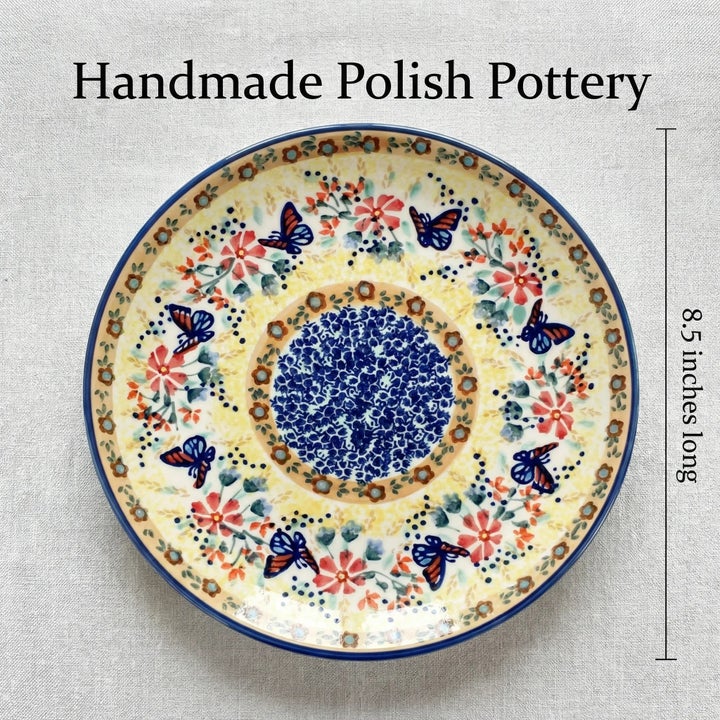 Manufaktura Blue Butterfly Dining Plates & Bowls — Polish Pottery