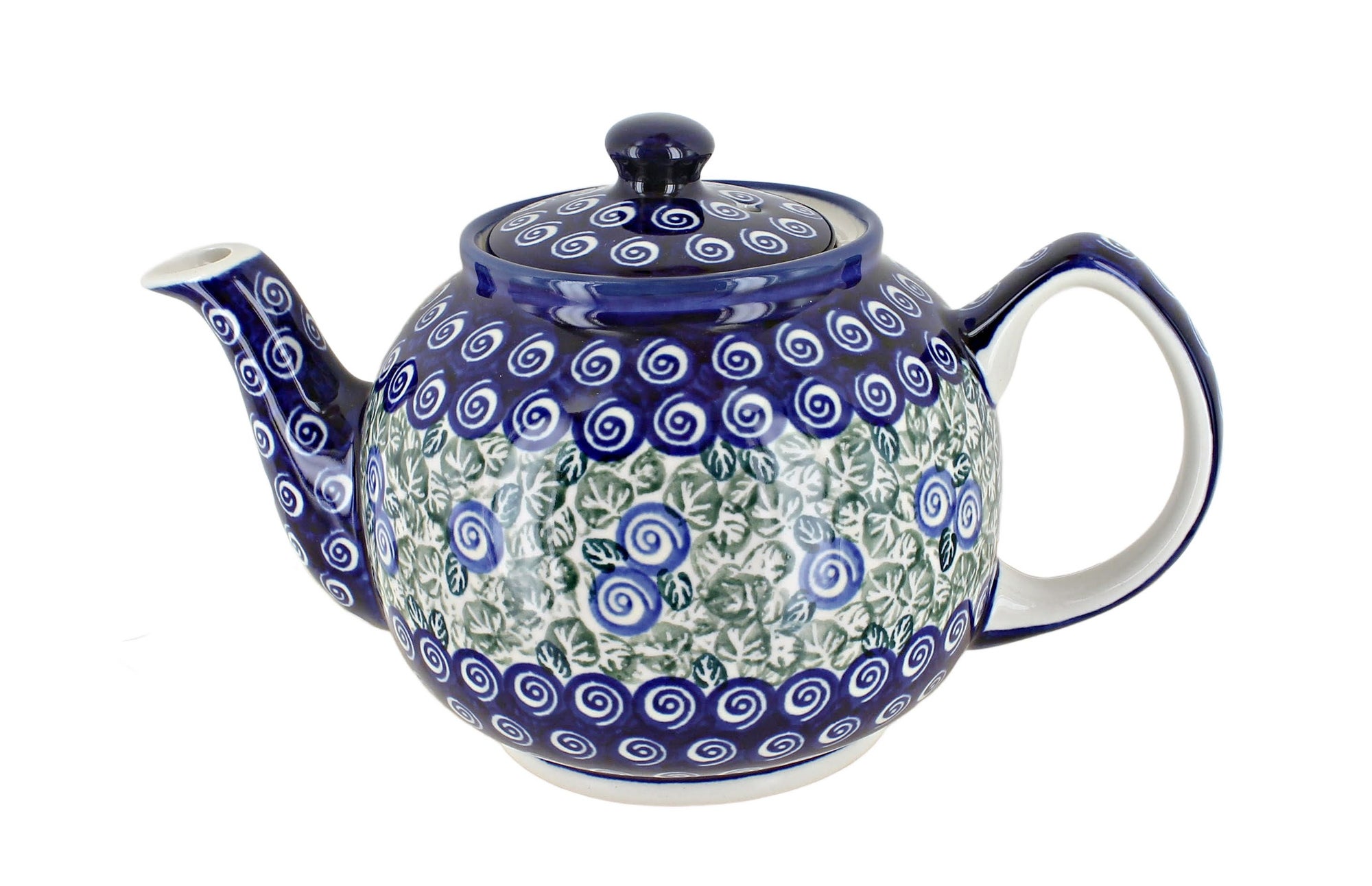 Zaklady Seaside Swirl Teapot — Polish Pottery