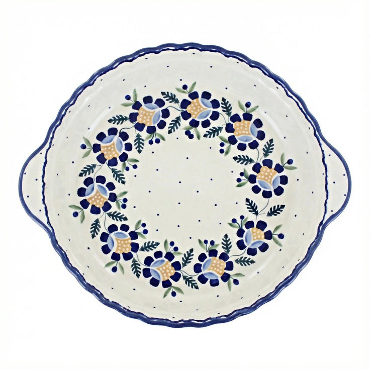 Detail image of Manufaktura Sunflower Pie Plate — Polish Pottery