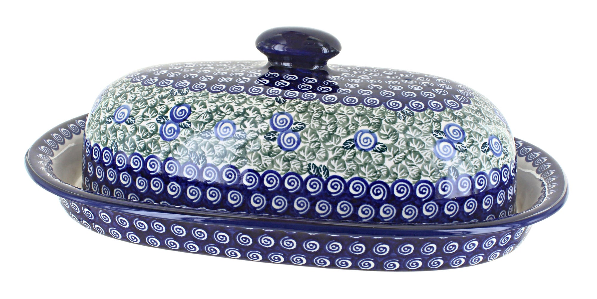 Zaklady Seaside Swirl Counter Storage — Polish Pottery
