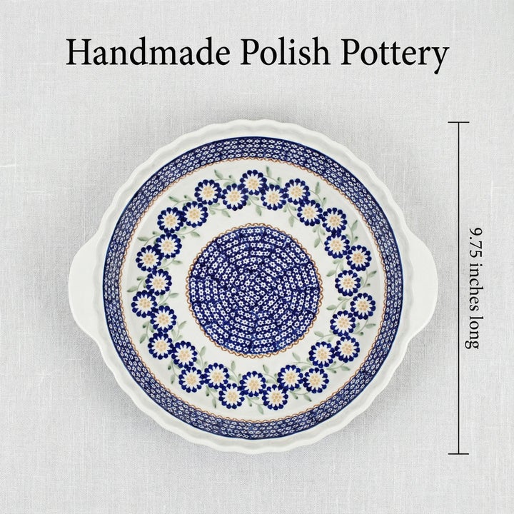 Manufaktura Peach Blossom Pie Plate — Polish Pottery