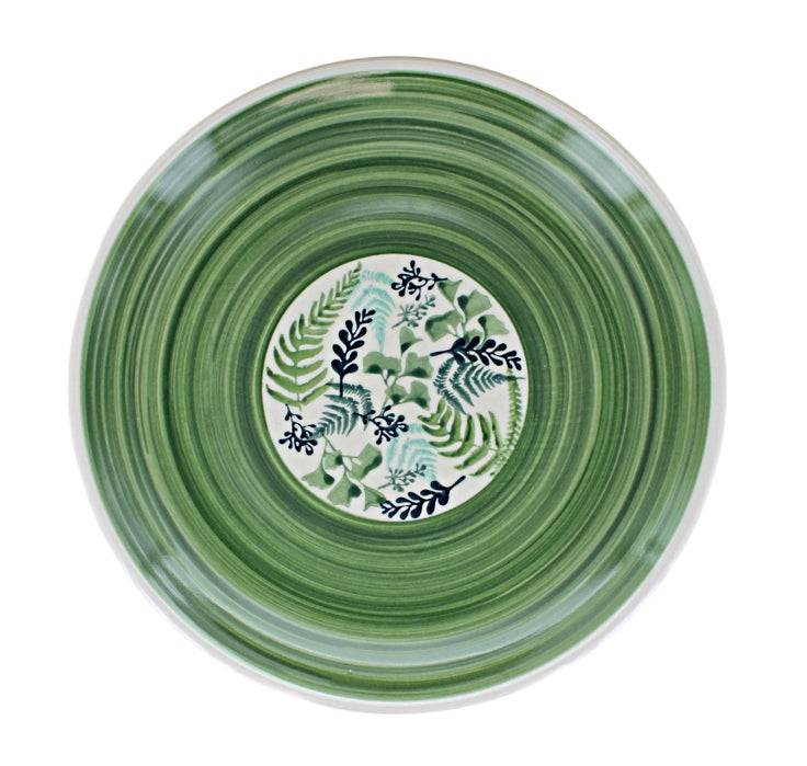 Detail image of Manufaktura Floating Fern Dining Plates & Bowls — Polish Pottery