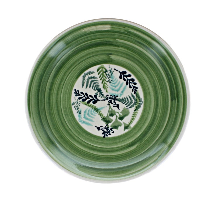 Detail image of Manufaktura Floating Fern Dining Plates & Bowls — Polish Pottery