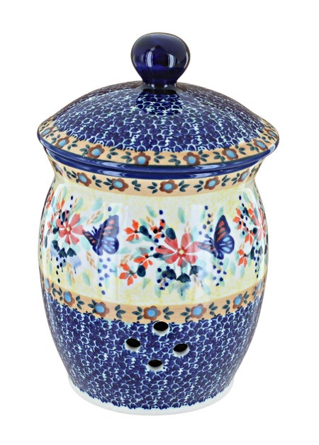 Manufaktura Blue Butterfly Counter Storage — Polish Pottery