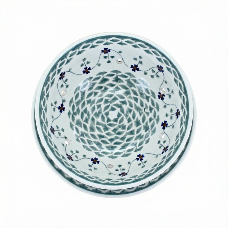 Detail image of Manufaktura Sage Floral Countertop Accessories — Polish Pottery