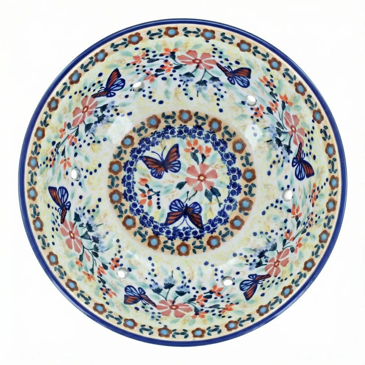 Detail image of Manufaktura Blue Butterfly Countertop Accessories — Polish Pottery