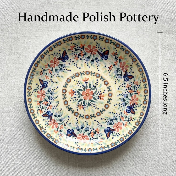 Detail image of Manufaktura Blue Butterfly Countertop Accessories — Polish Pottery
