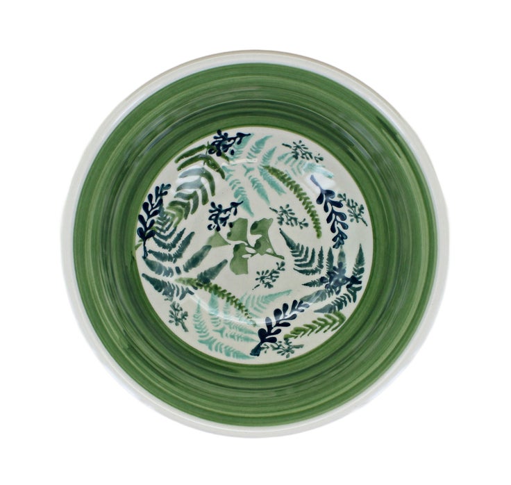 Detail image of Manufaktura Floating Fern Dining Plates & Bowls — Polish Pottery