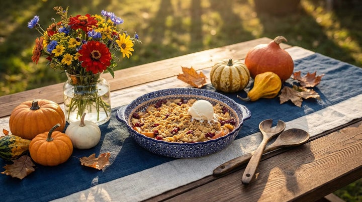 Manufaktura Red Daisy Pie Plate — Polish Pottery