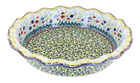 Manufaktura Prairie Garden Pie Plate — Polish Pottery