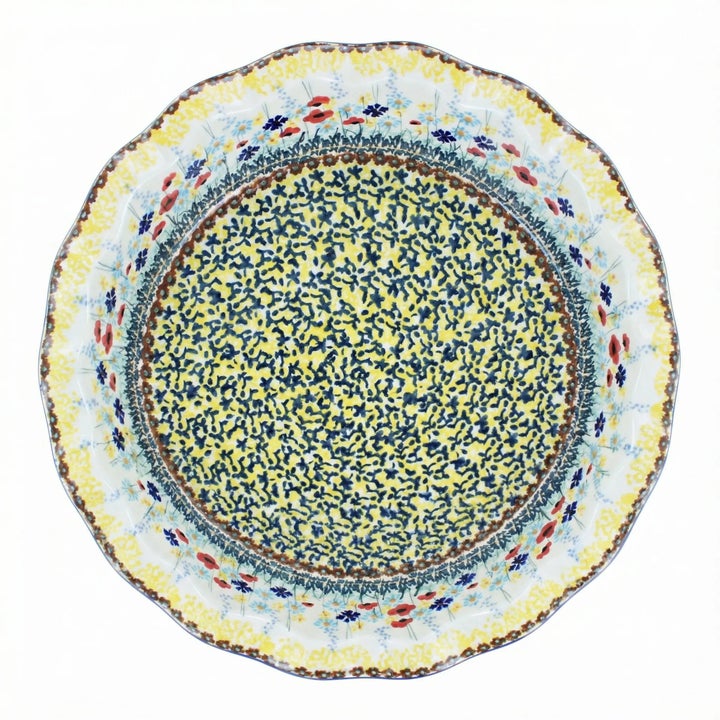 Manufaktura Prairie Garden Pie Plate — Polish Pottery