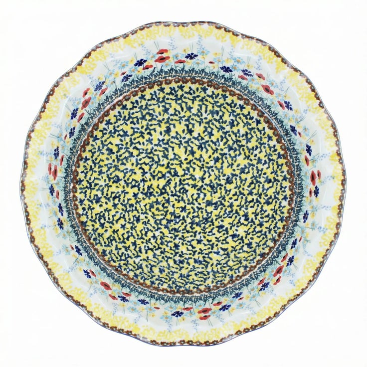 Detail image of Manufaktura Prairie Garden Pie Plate — Polish Pottery