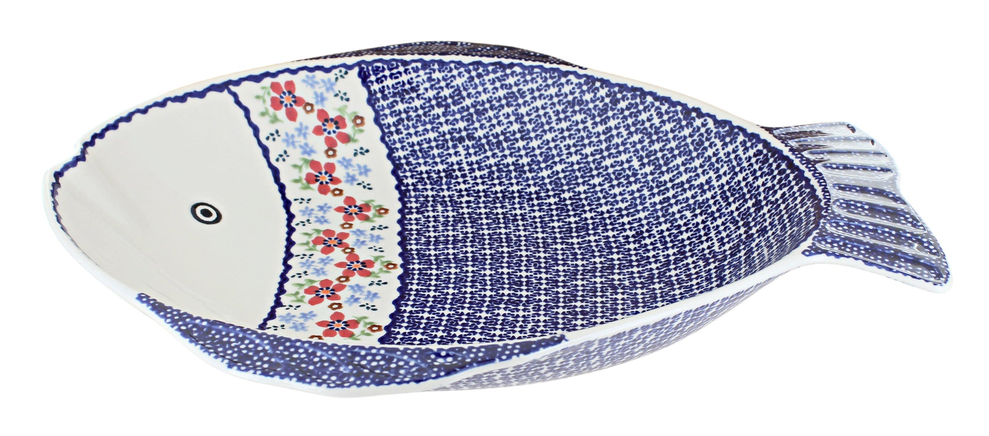 Manufaktura Red Poppy Large Serving Piece — Polish Pottery