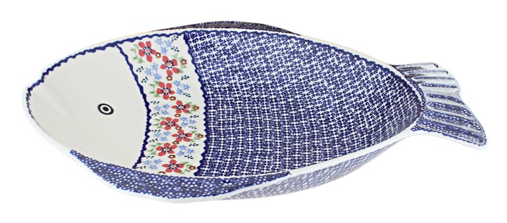 Manufaktura Red Poppy Large Serving Piece — Polish Pottery