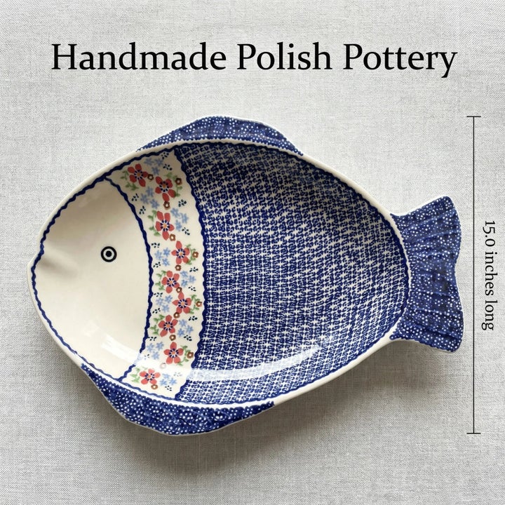 Manufaktura Red Poppy Large Serving Piece — Polish Pottery