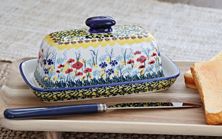Manufaktura Prairie Garden Butter Dish — Polish Pottery