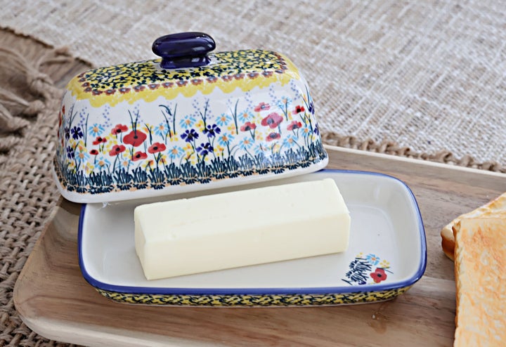 Manufaktura Prairie Garden Butter Dish — Polish Pottery