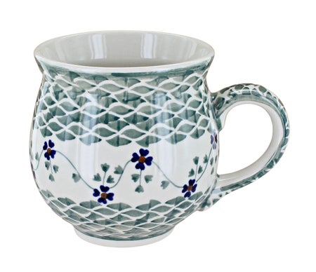 Manufaktura Sage Floral Mug — Polish Pottery
