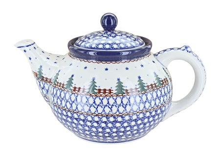 Ceramika Artystyczna Rustic Pines Teapot — Polish Pottery
