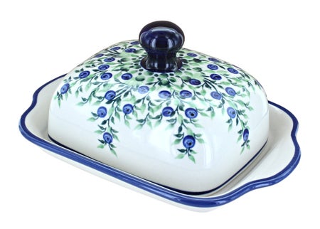 Zaklady Porcelain Vine Butter Dish — Polish Pottery